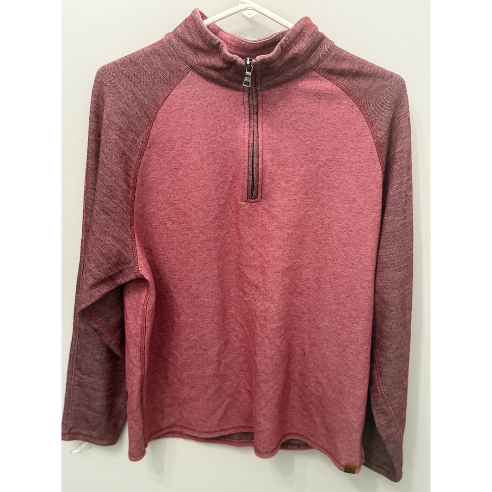 Fundamental Coast The Later On Men's Medium Quarter Zip Pullover Heather Maroon